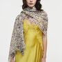 Cream Garden Floral Lightweight Long Scarf, thumbnail 2 of 7
