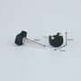 Sterling Silver Black Cat Clay Stud Earrings, thumbnail 3 of 4