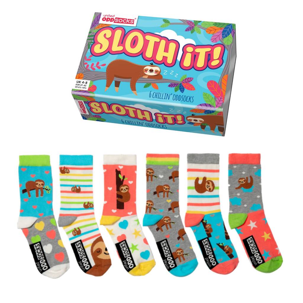 United Oddsocks Sloth It Ladies Gift Set, 1 of 6