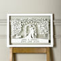 Personalised Silhouette Wedding Papercut, thumbnail 1 of 8