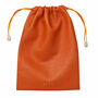 Personalised Large Leather Drawstring Accessories Pouch, thumbnail 6 of 9