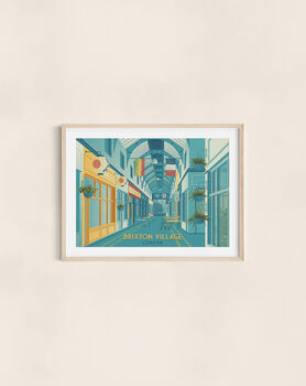 Brixton Village London Travel Poster Art Print, 3 of 8