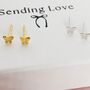 Butterfly Stud Earrings A Gift For Easter, thumbnail 4 of 6