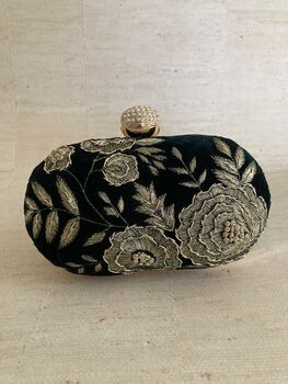 Green Velvet Clutch Bag, 4 of 9