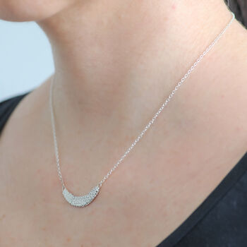 Versatile Curved Sterling Silver Necklace, 3 of 4