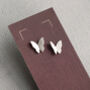 Sterling Silver Butterfly Stud Earrings, thumbnail 2 of 5