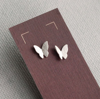 Sterling Silver Butterfly Stud Earrings, 2 of 5