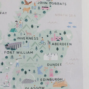 Scotland Illustrated Map, 4 of 6