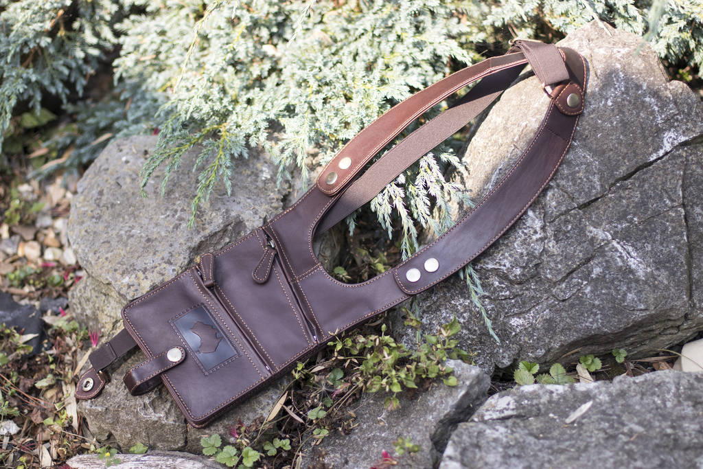 Leather Shoulder Holster Wallet / Bag By Wombat