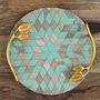 Round Decorative Serving Tray, Inlay Work On Wood, thumbnail 7 of 12