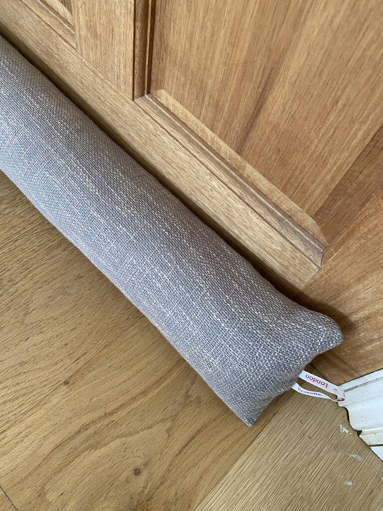 Grey Draft Excluder With Heavy Filling, Draught Stopper By SCANDALO AL