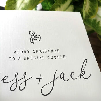 Personalised Christmas Card For Couple, 2 of 4