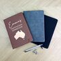 Personalised Faux Leather Country Map Travel Journal, thumbnail 1 of 2
