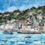 St Mawes Cornwall Upcycled Paper Collage Print, thumbnail 2 of 4