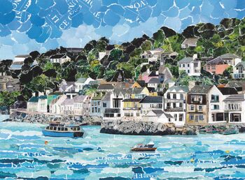 St Mawes Cornwall Upcycled Paper Collage Print, 2 of 4