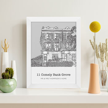 Personalised Home Portrait Sketch Print, 7 of 12