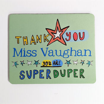 Personalised Thankyou Teacher Mousemat, 3 of 4