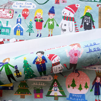 Personalised Eco Christmas Wrapping Paper, 25 Sheets, 3 of 8
