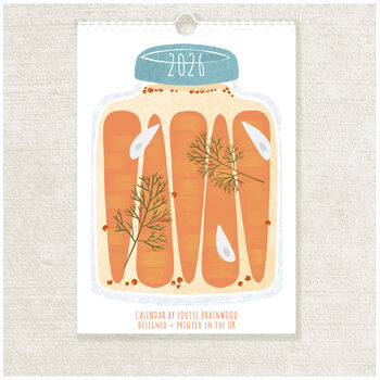Pickles Desk Calendar 2026 Food Illustrations, 4 of 5