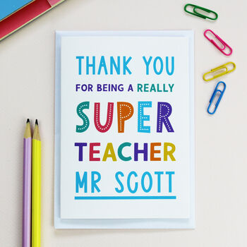 Personalised Thank You Teacher Card, 5 of 6