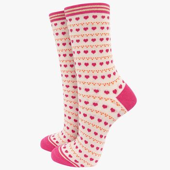 Love Hearts Valentine's Day Women's Bamboo Socks Gift Box, 4 of 4