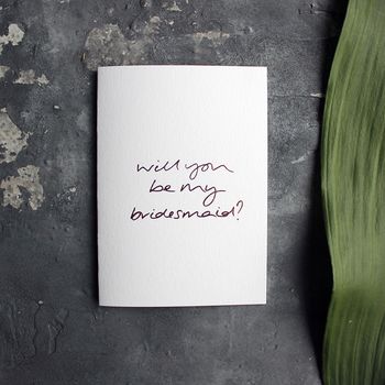 'Will You Be My Bridesmaid?' Rose Gold Foil Card, 3 of 4
