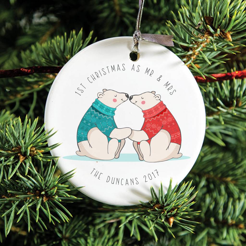First Christmas As Mr And Mrs Decoration By Hope And Willow 