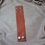 Wide Personalised Leather Bracelet With Silver Button, thumbnail 7 of 11