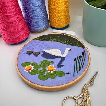 Swan And Cygnet Embroidery Kit, 3 of 7