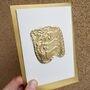 Handmade Gold Foil Reindeer Christmas Card, thumbnail 1 of 5