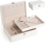 Two Tier Jewellery Storage Box Organiser Case, thumbnail 3 of 7