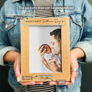 Personalised First Father's Day Photo Frame Gift, 4 of 11