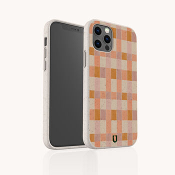 Pink Purple Checker Eco Phone Case, 2 of 5