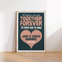 Personalised Wedding Or Engagement Print, thumbnail 1 of 7