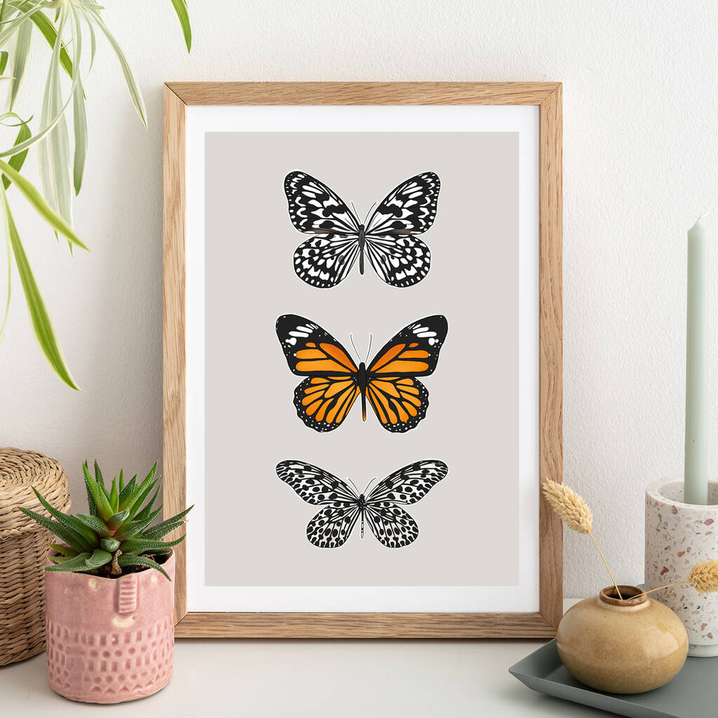 Personalised Butterflies Wall Art Print By Florence And Ottie ...