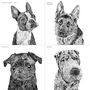 Set Of Four Dog Portrait Prints, thumbnail 8 of 12
