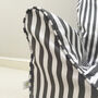 Personalised Childs Dark Grey Stripe Bean Bag Chair, thumbnail 2 of 2