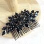 Black Crystal Hair Comb, thumbnail 5 of 6