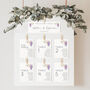 Wedding Seating Plan Cards Purple Lilac Floral, thumbnail 6 of 7
