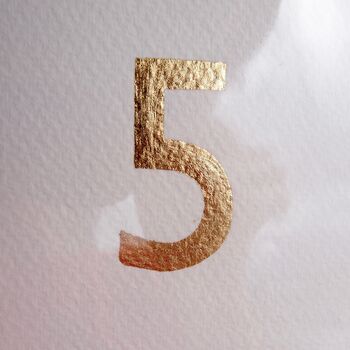 Handmade 50th Birthday / Anniversary Gold Leaf Card, 5 of 6