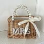 Personalised Wicker Pearl Bridal Hen Party Bag, thumbnail 4 of 4