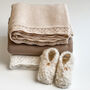 Organic Baby Blanket Mushroom Melange Leaves Edge, thumbnail 1 of 6