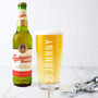 Personalised Birthday Name And Age Beer Glass, thumbnail 2 of 6
