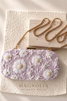Lilac Breeze | Light Purple Capsule Embroidery Clutch, 7 of 8