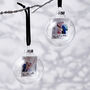 Photo Mr And Mrs Personalised Christmas Bauble, thumbnail 3 of 4