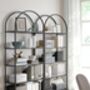 Five Tier Shelf Tempered Glass Rack Arched Design, thumbnail 3 of 12