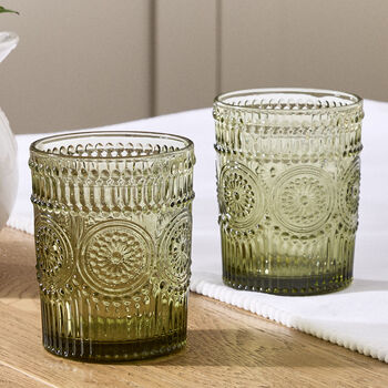 Set Of Four Palmas Green Tumblers, 2 of 4