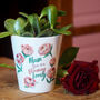 Personalised English Rose Plant Pot Gift For Mum, thumbnail 1 of 2