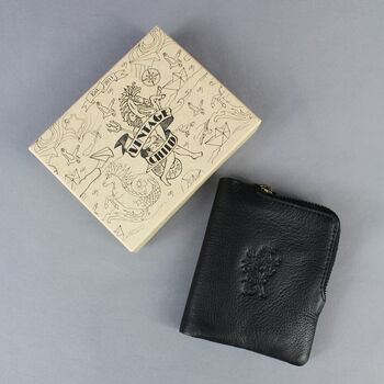 'Lander' Men's Leather Bi Fold Wallet In Black, 4 of 12