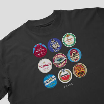 Aston Villa Football Beer Mats Oversized T Shirt, 6 of 10